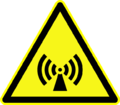 D-W012 Warnung vor nicht ionisierender elektromagnetischer Strahlung.svg